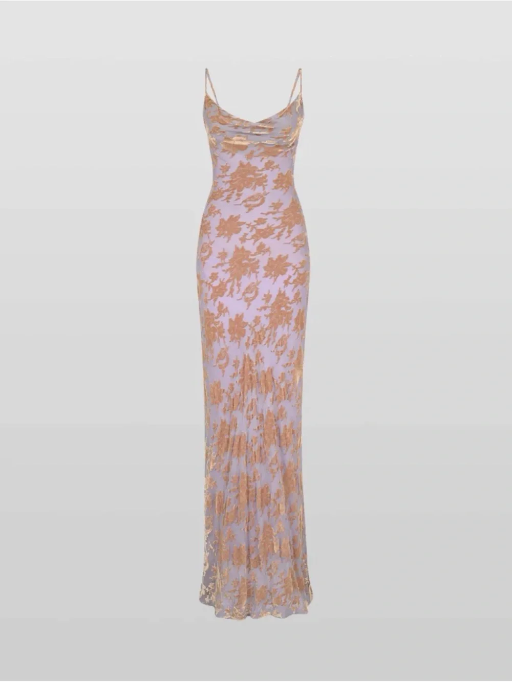 Rat & Boa Athena Maxi Slip Dress in Pink and Gold Floral